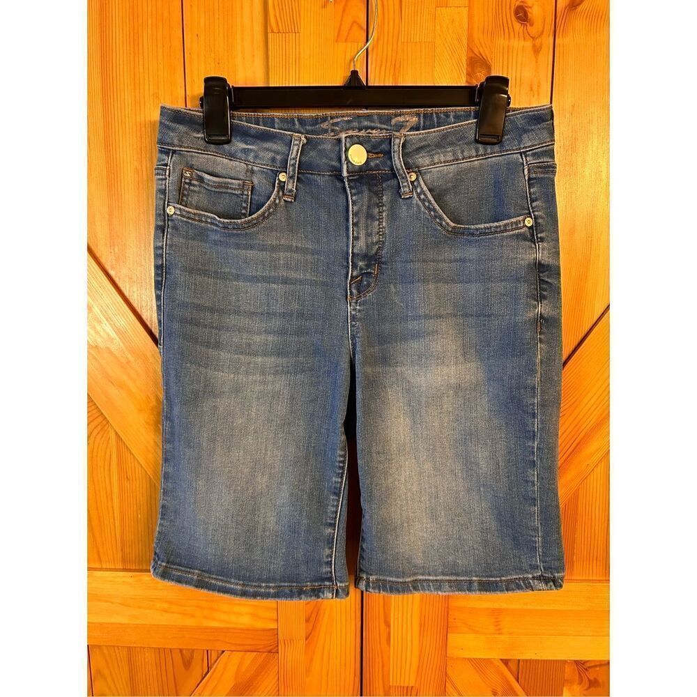 SEVEN7 Womens Weekend Bermuda shorts Size 8 Stretchy Distressed (3855)